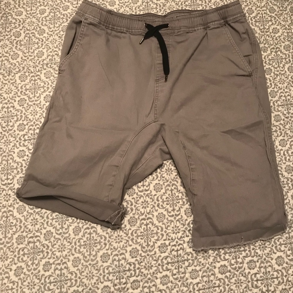 Grey draw string shorts